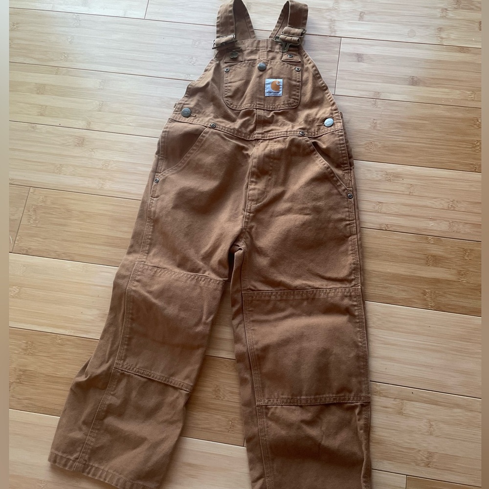 Carhartt Tan Overalls with Logo Patch